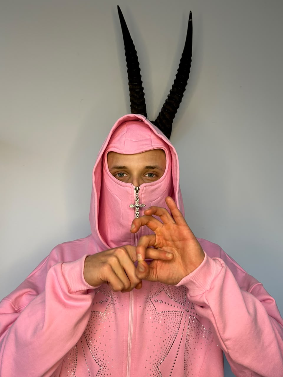 Campera balaclava rosa