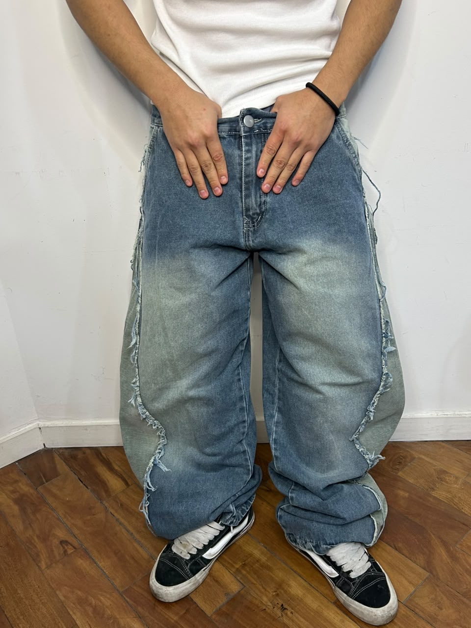 Jean baggy bordado